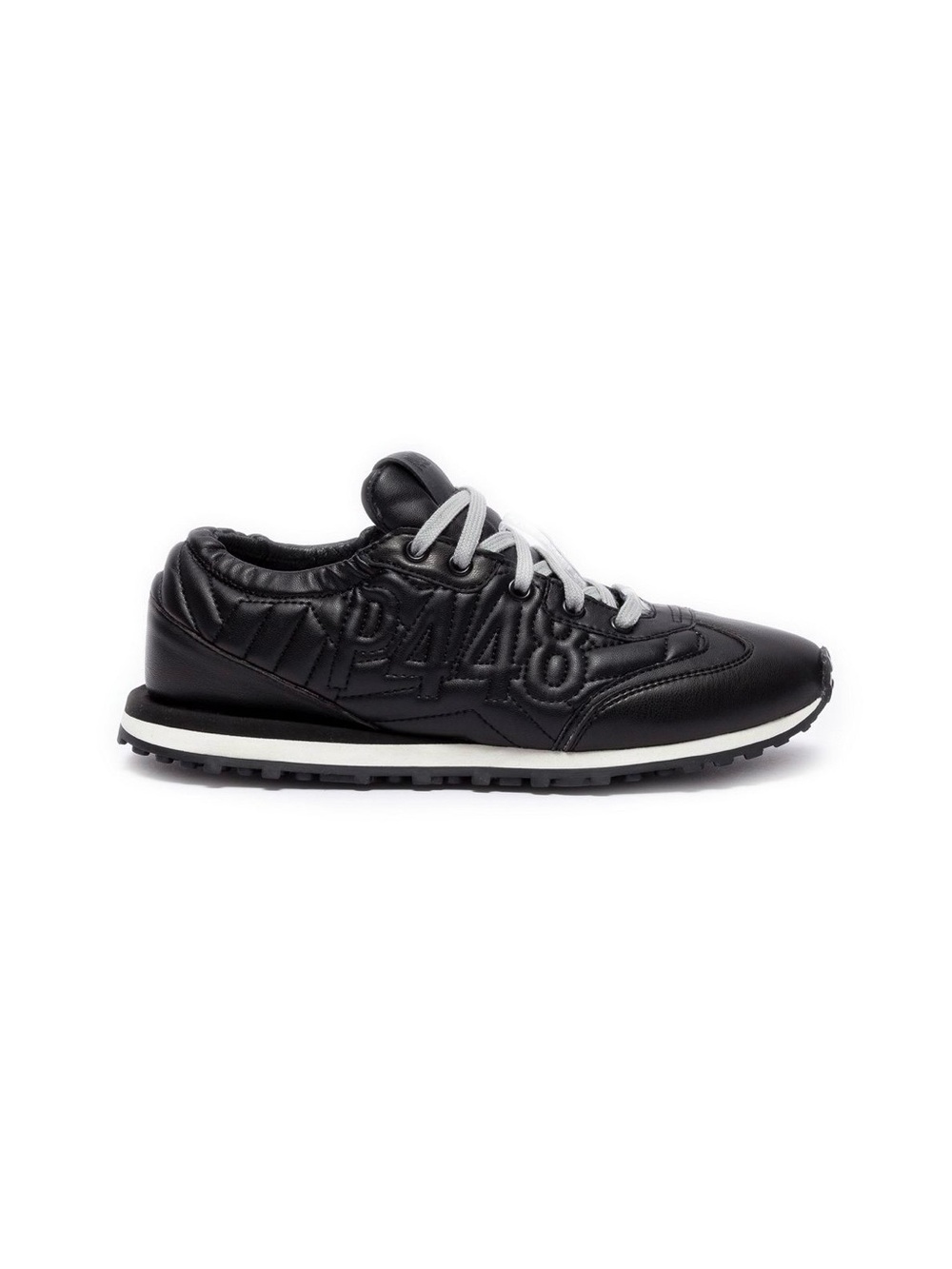 P448 Audry Black Quilted Leather Sneaker For Anthropologie